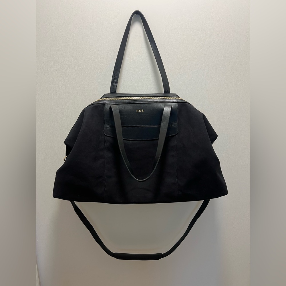 CUYANA Black Canvas/Leather Le Sud Large Weekender Bag (SSS Monogram)